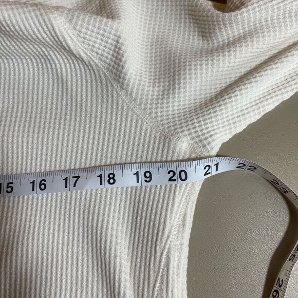 J Jill Womens‎ Cowl Neck Waffle Knit Long Sleeve Ruched Sweater Top Shirt Medium - Picture 8 of 9